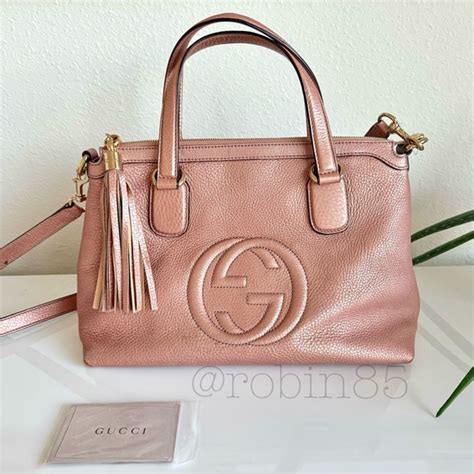 gucci soho rose gold|Gucci shoulder bag.